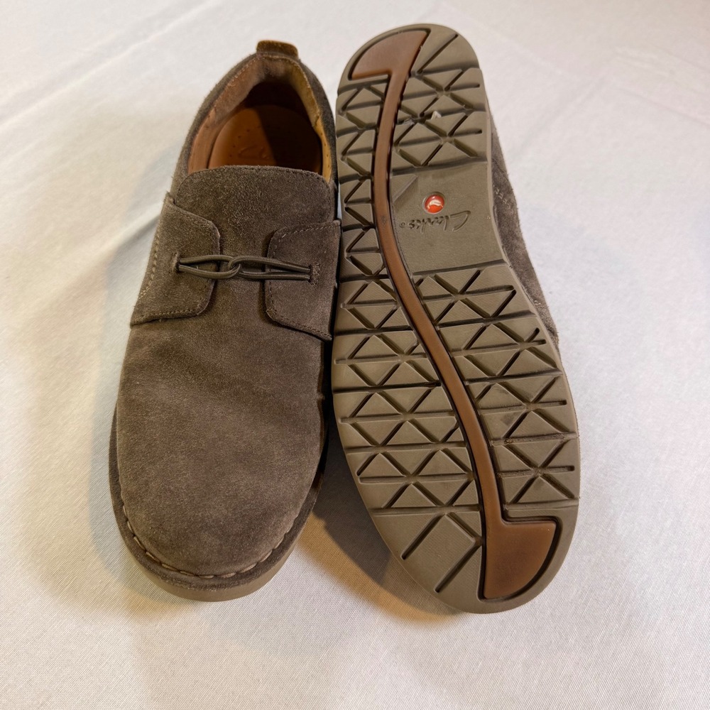 Clarks Un.Loop Shoes Women 8 Brown Suede Slip On Loafers Granola Goblincore